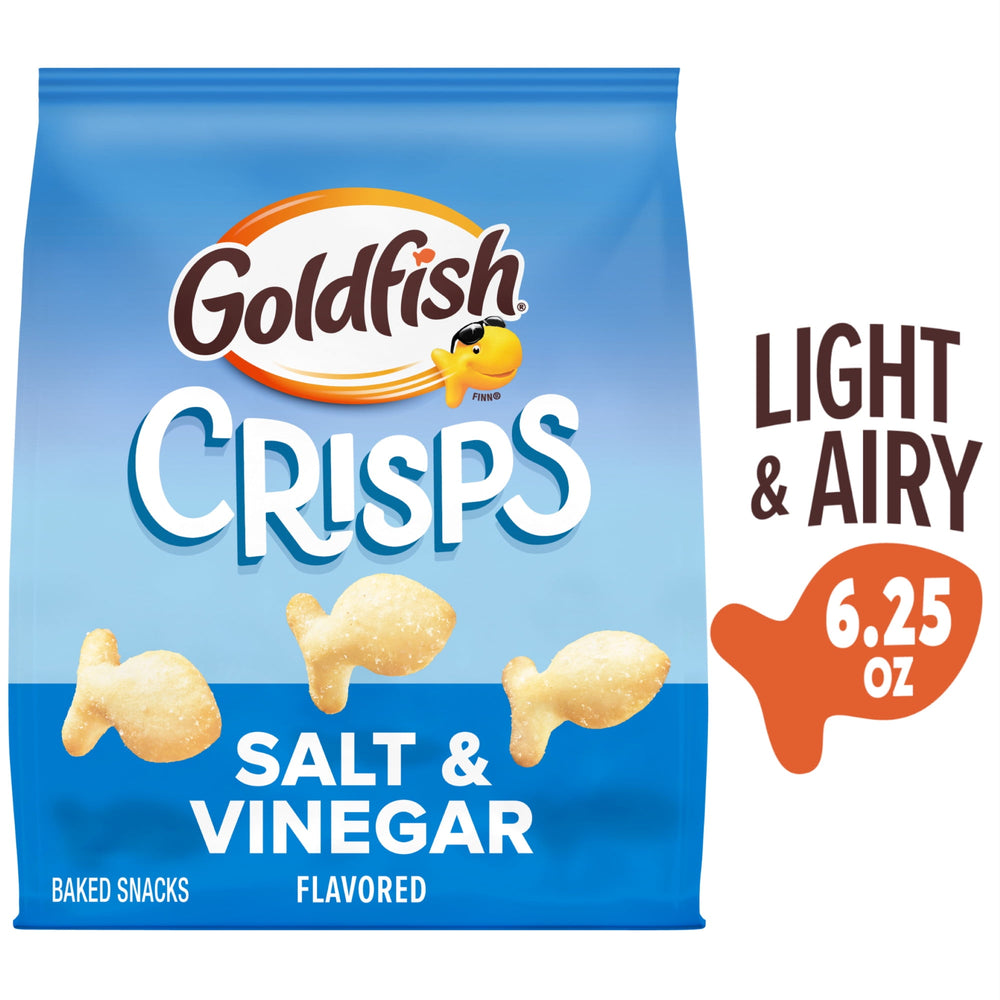 Goldfish Crisps Salt & Vinegar Chip · Galletas saladas · 177 g · bolsa
