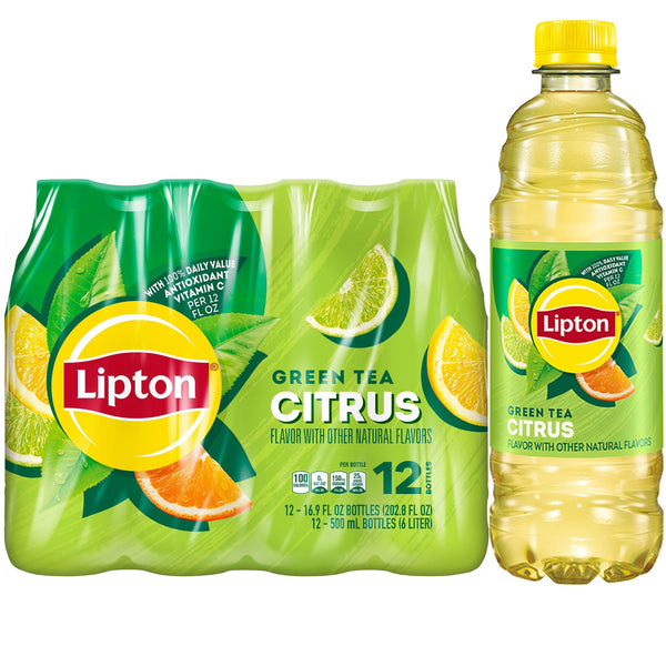 Lipton Green Tea Citrus · Té · 12 pack · 500 ml
