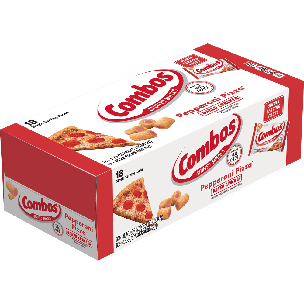 COMBOS Pepperoni Pizza Cracker · Galletas saladas · 18 pzas de 51 g