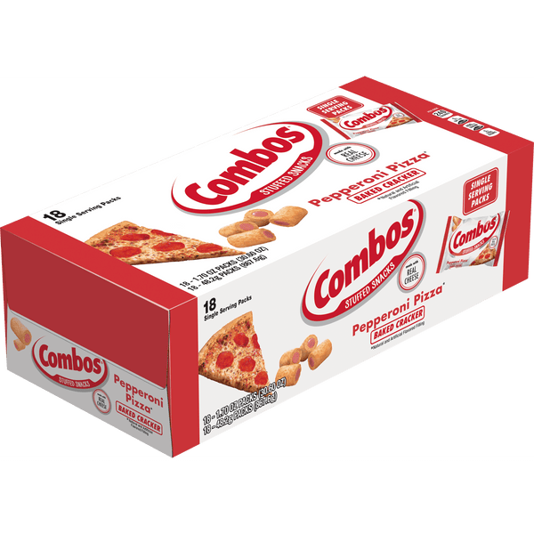 COMBOS Pepperoni Pizza Cracker · Galletas saladas · 18 pzas de 51 g