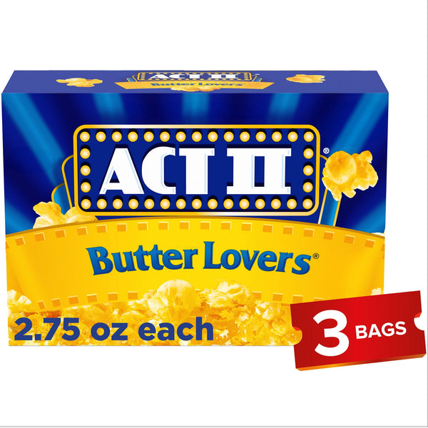 Act II Butter Lovers · Palomitas · 3 pzas de 78 g