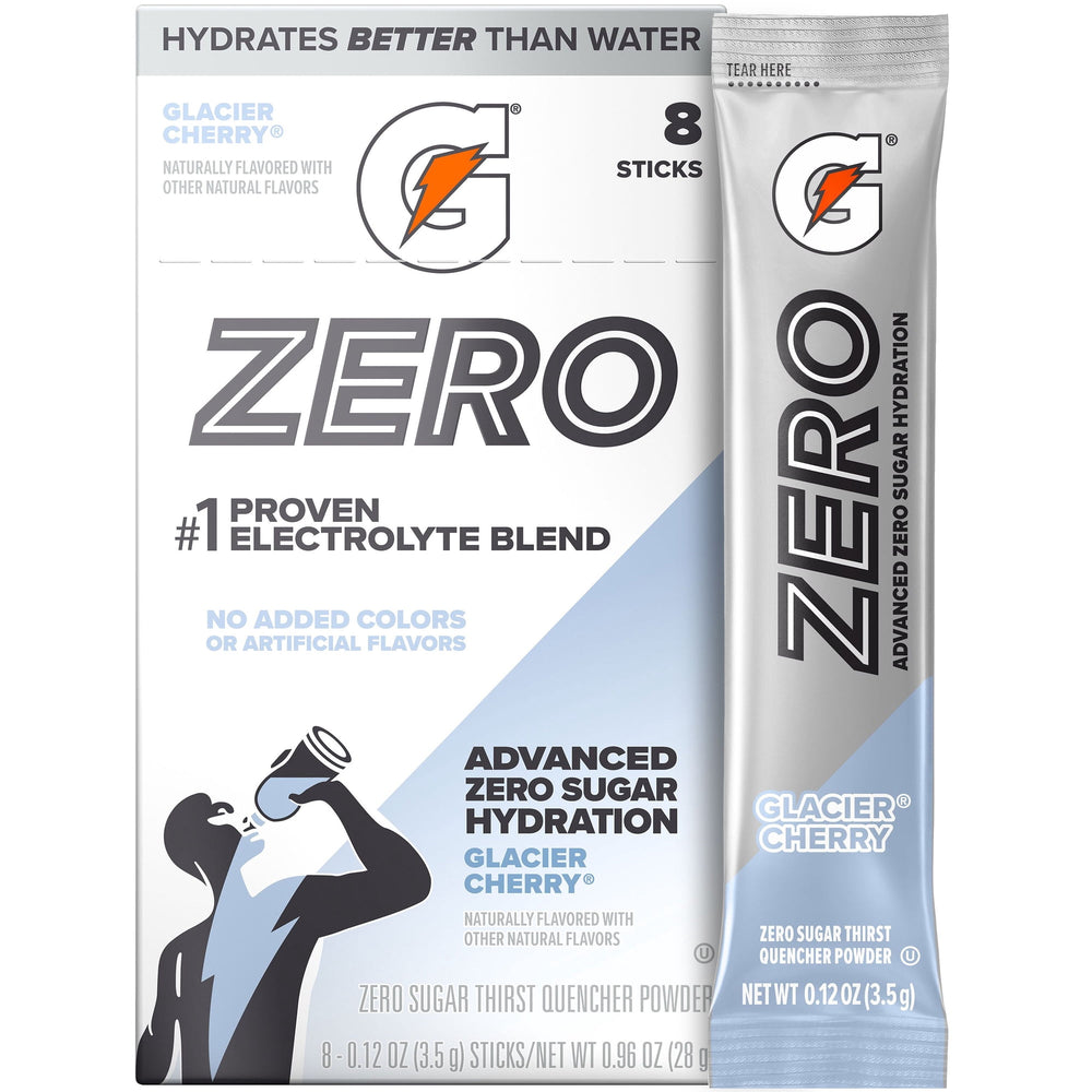 Gatorade Glacier Cherry Zero Sugar · Polvo para agua · 3 g