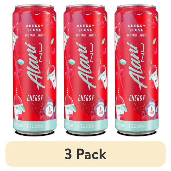 Alani Nu Cherry Slush · Bebida energética · 3 latas de 355 ml