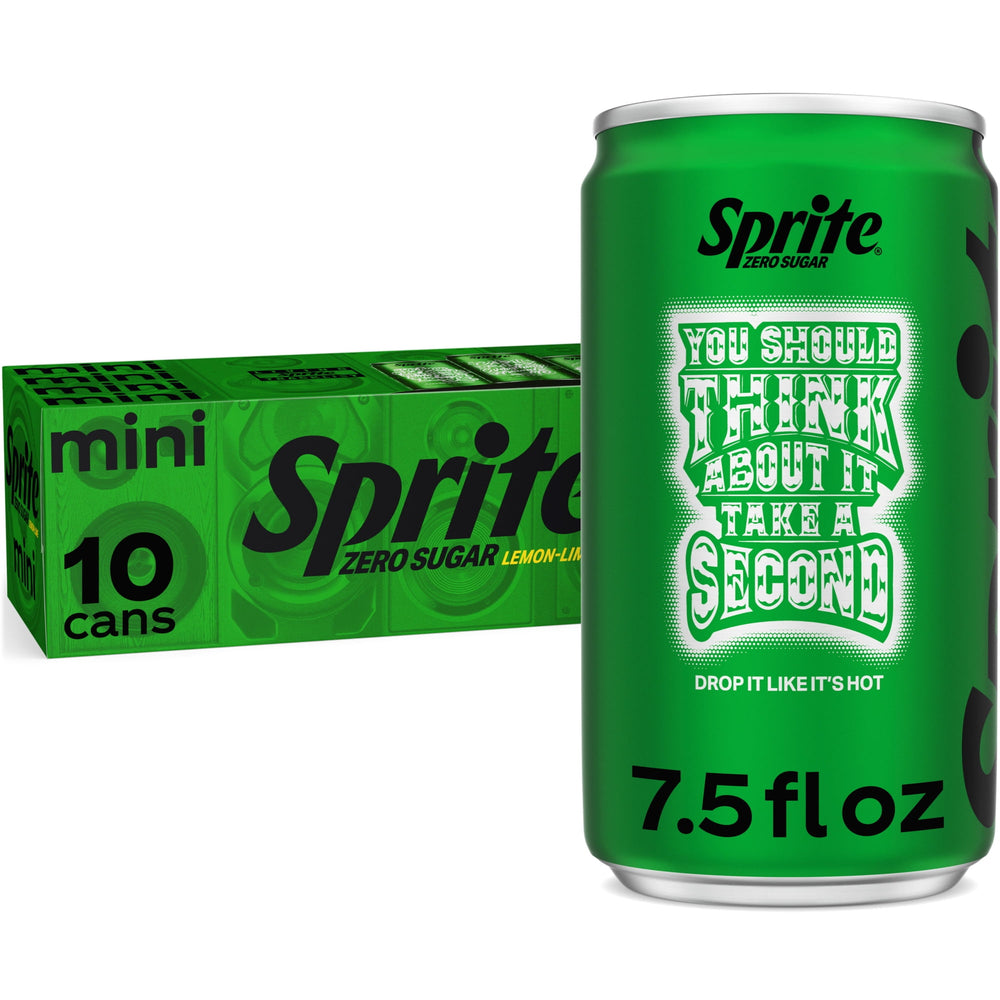 Sprite Lemon-Lime Mini Zero Sugar Caffeine Free · Refresco · 10 latas de 222 ml