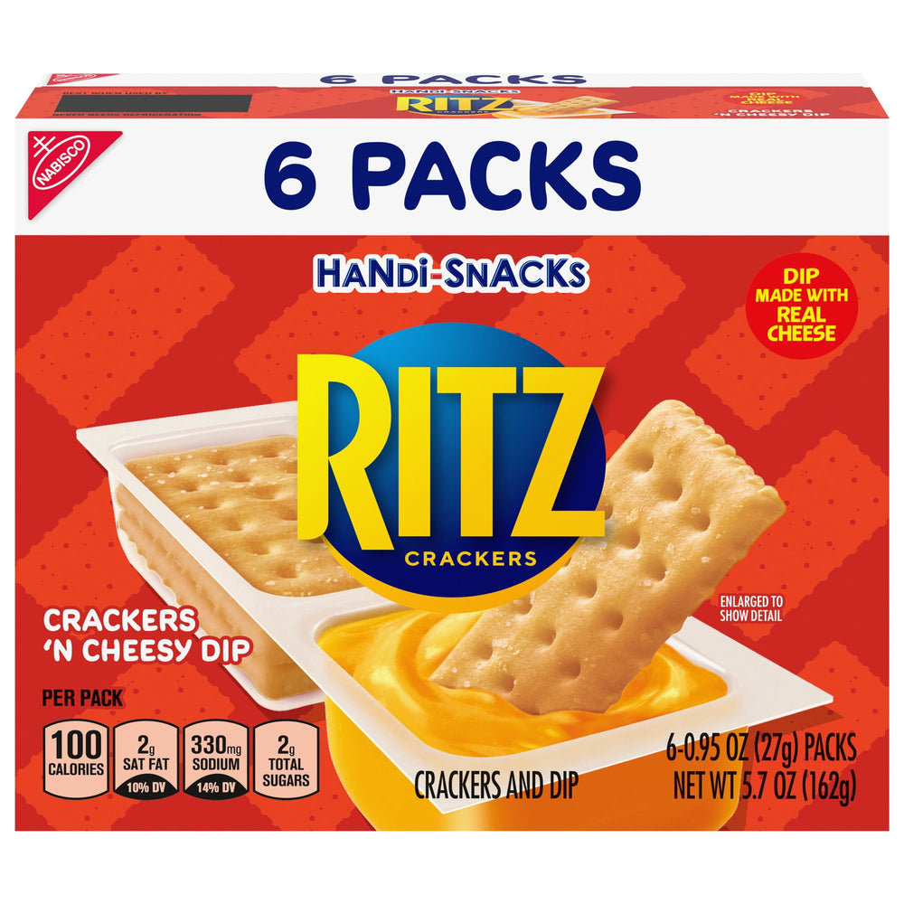 Handi-Snacks RITZ 'N Cheesy Dip Packs 6 · Galletas saladas