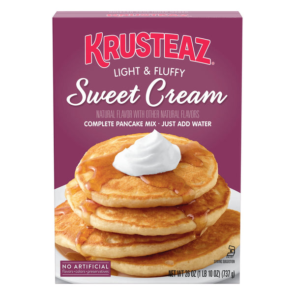 Krusteaz Sweet Cream Pancake and Waffle Mix Light & Fluffy · Cereal · 737 g · caja