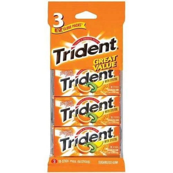 Trident Tropical Twist Sugar-Free · Chicles y mentas · 18 pzas