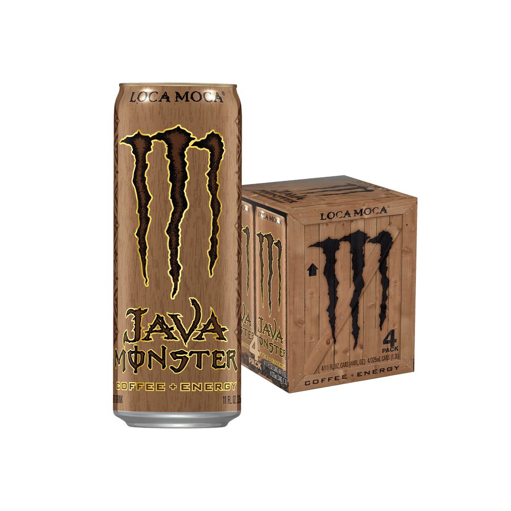 Java Monster Loca Moca + · Bebida energética · 4 pack de 325 ml