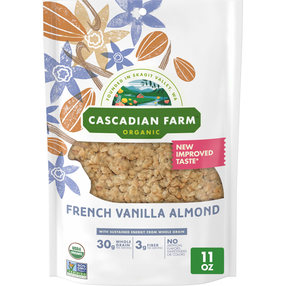 Cascadian Farm Organic French Vanilla Almond · Granola · 312 g · sobre