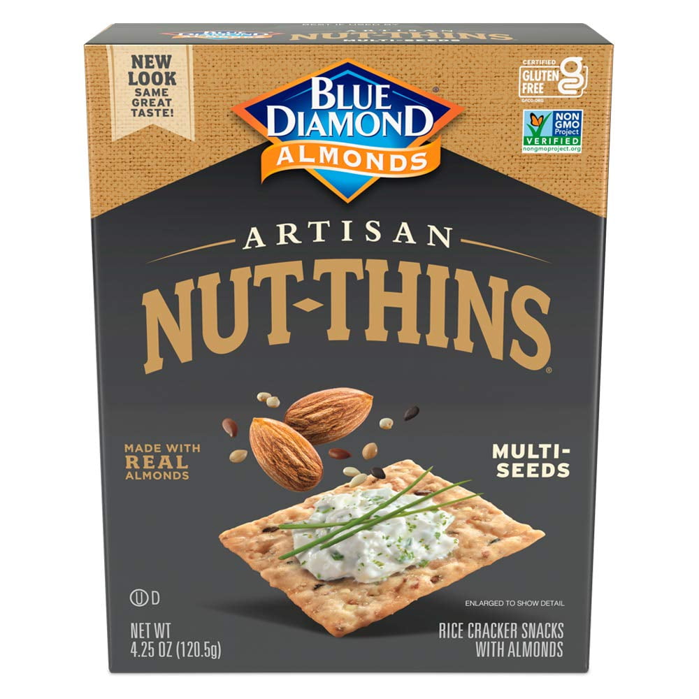 Blue Diamond Nut-Thins Artisan Multi-Seed Gluten-Free · Galletas saladas · 120 g