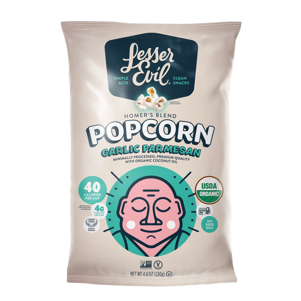 LesserEvil Garlic Parmesan Organic Non-GMO · Palomitas · 130 g