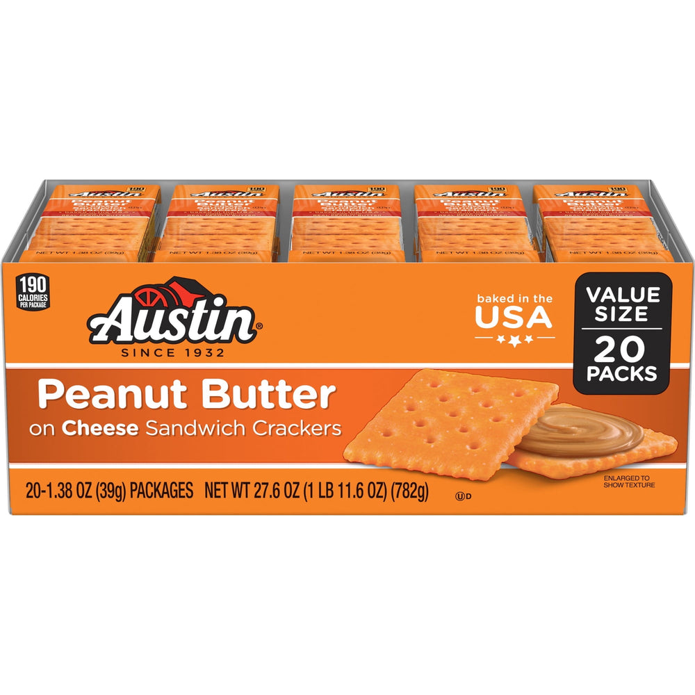 Austin Peanut Butter on Cheese · Galletas saladas · 20 pzas