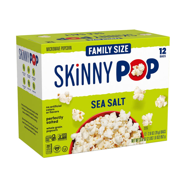 SkinnyPop Sea Salt Gluten Free · Palomitas · 12 pzas de 79 g