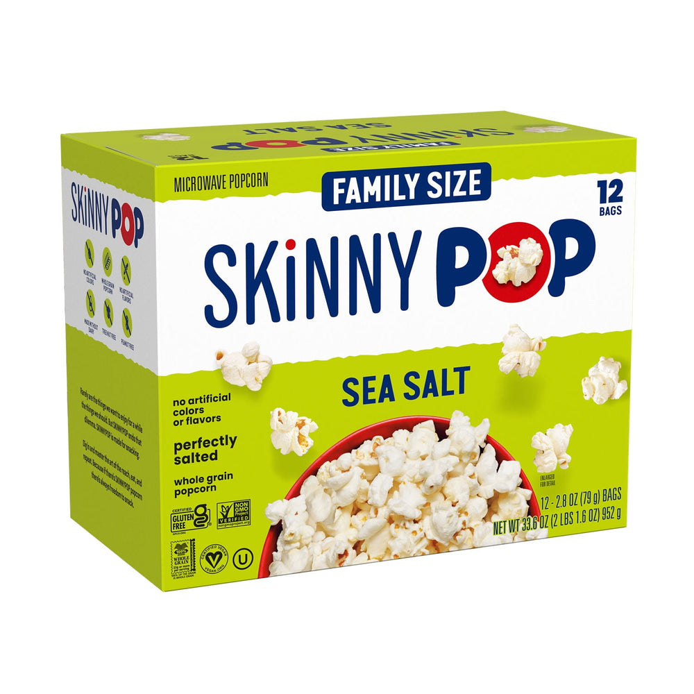 SkinnyPop Sea Salt Gluten Free · Palomitas · 12 pzas de 79 g