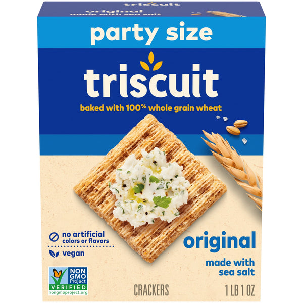 Triscuit Original Wheat Vegan · Galletas saladas · 482 g · tamaño fiesta