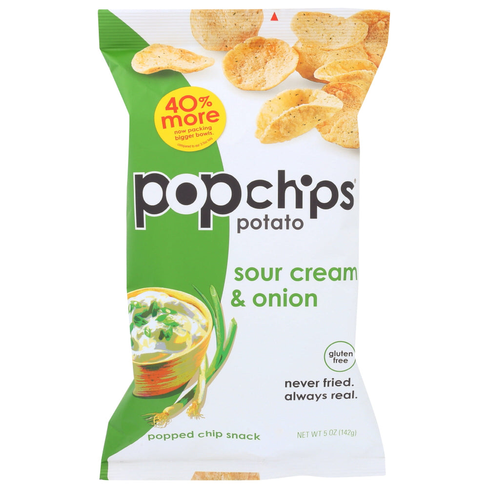 Popchips Potato Chip - Sour Cream - Onion · Papas · 142 g