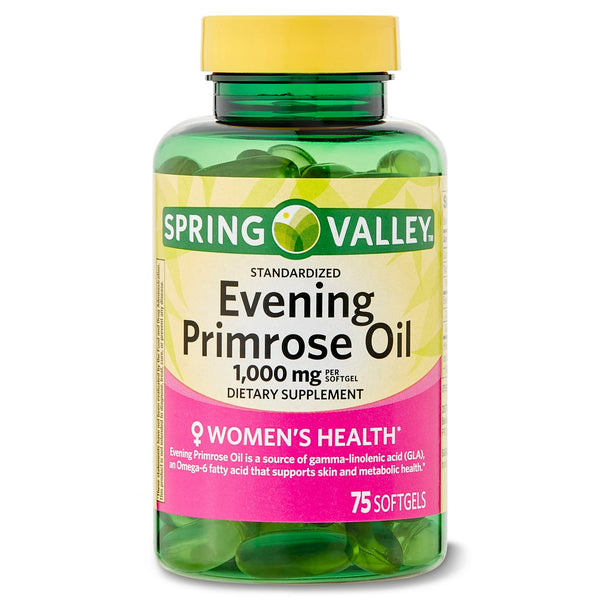 Spring Valley Evening Primrose Oil · Suplemento dietético · 75 cápsulas