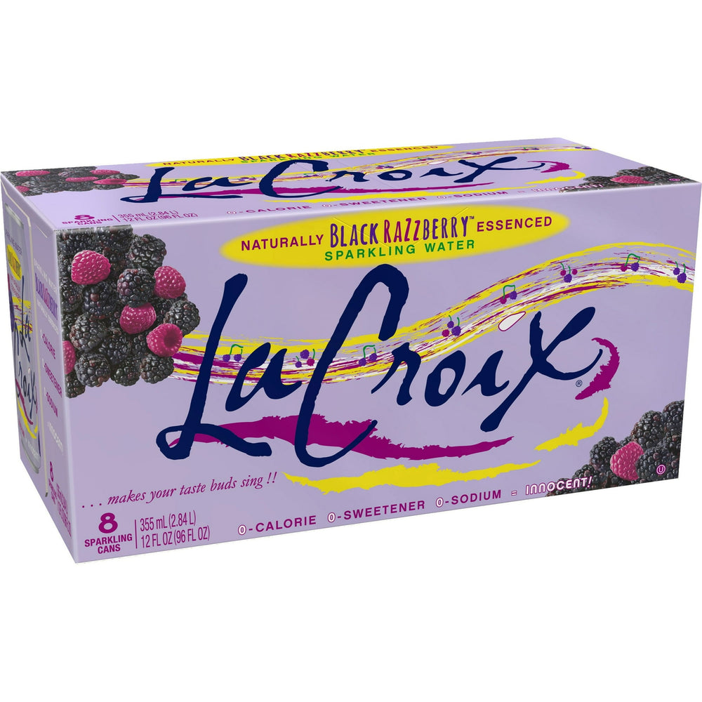 LaCroix Black Razzberry · Agua mineral · 8 latas de 355 ml