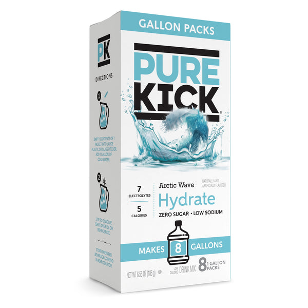 Pure Kick Hydrate Arctic Wave · Polvo para agua · 8 pzas