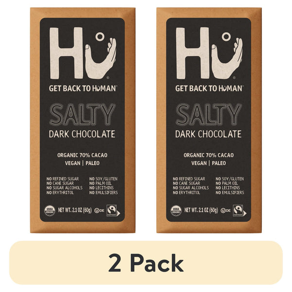 Hu Salty Dark Chocolate Bar · Caramelos · 2 pack de 60 g