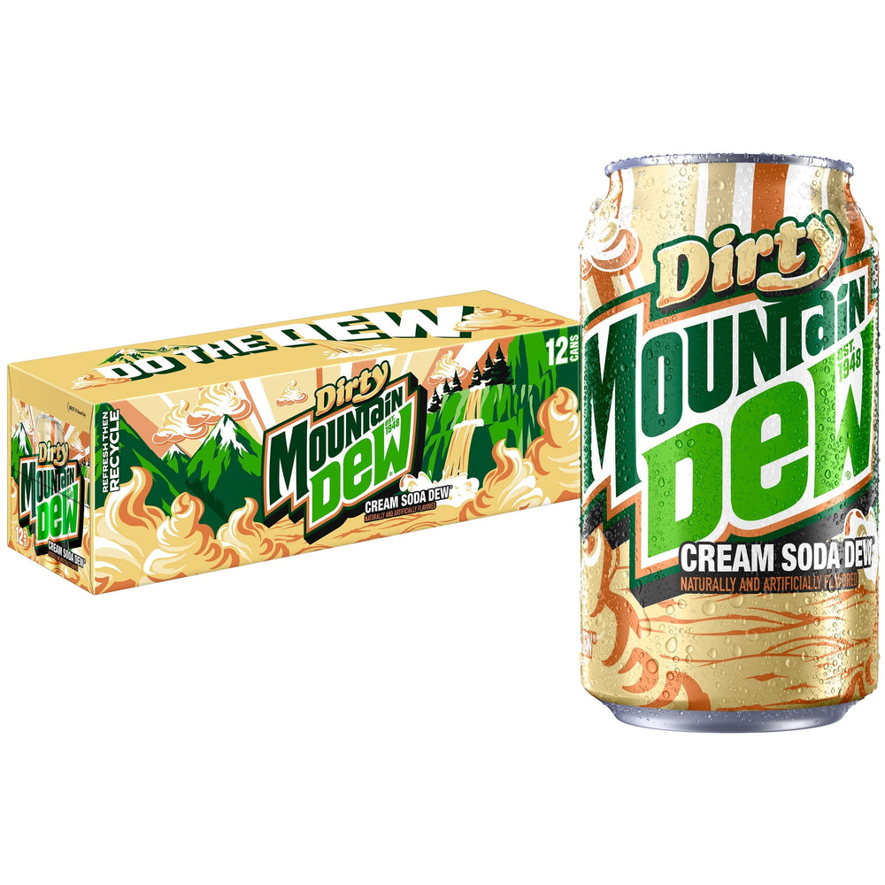 Mountain Dew Dirty Dew Cream Soda · Refresco · 12 latas de 355 ml