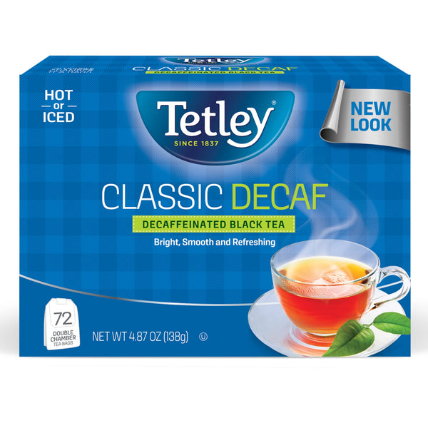 Tetley Classic Decaffeinated Blend Black Tea · Té · 72 pzas