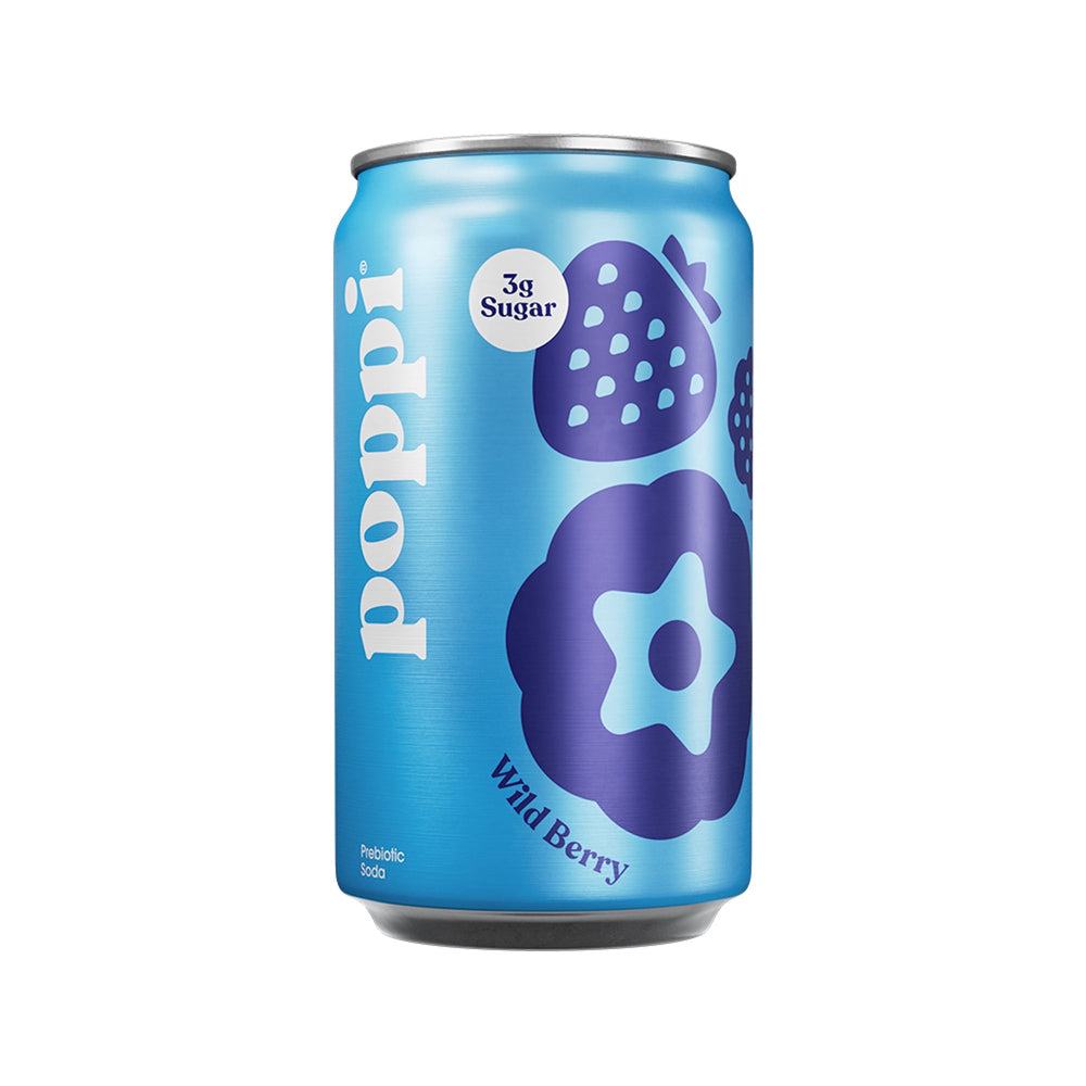 poppi Wild Berry Prebiotic Soda · Refresco · 213 g · lata
