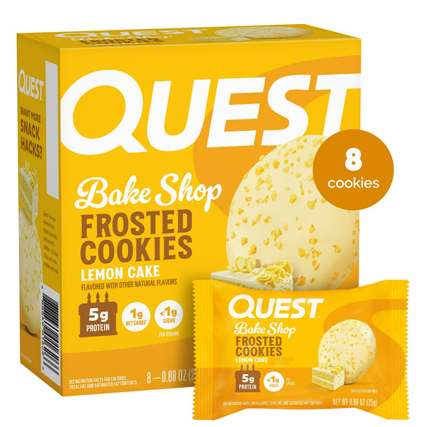 Quest Bake Shop Lemon Cake Frosted Cookie · Galletas · 8 pzas de 5 g