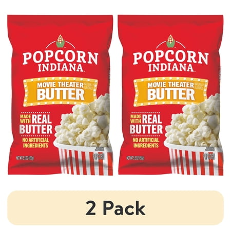 Indiana Original Crunch Real Butter Movie Theater Pop · Palomitas · 2 pack de 156 g