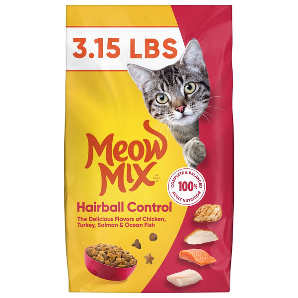 Meow Mix Hairball Control · Alimento seco para gatos · 3.15 lb