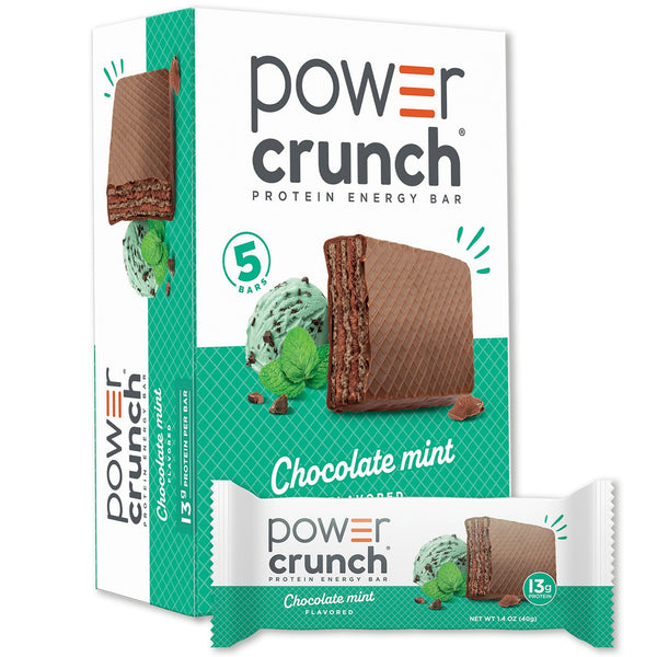 Power Crunch Protein Energy Chocolate Mint · Chicles y mentas · 5 pzas de 40 g