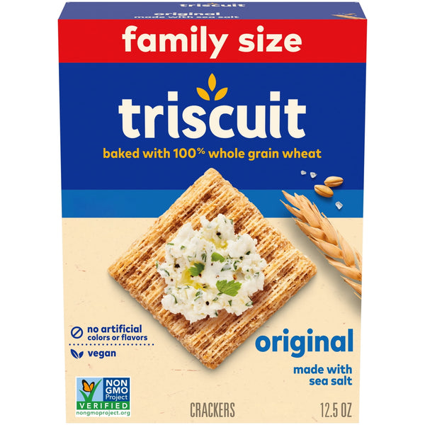 Triscuit Original Wheat Vegan · Galletas saladas · 354 g · tamaño familiar