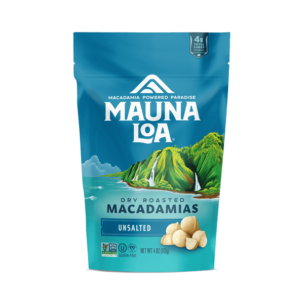 Mauna Loa Unsalted Macadamia Nuts – Dry Roasted Gluten-Free · Nueces · 113 g