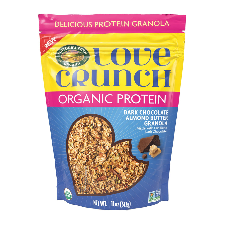 Love Crunch Organic Chocolate & Almond Butter Protein · Granola · 312 g · sobre