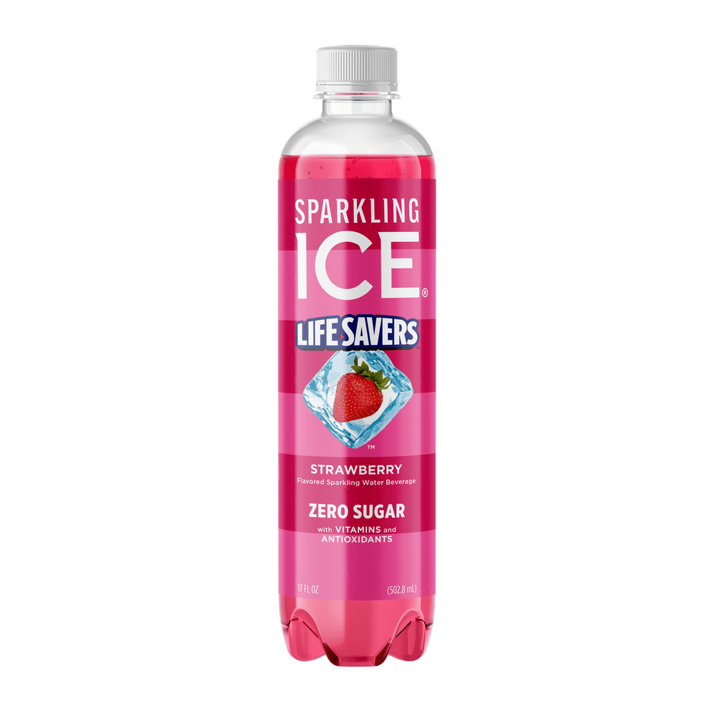 Sparkling Ice® Life Savers Strawberry Zero Sugar · Bebida · 482 g · botella