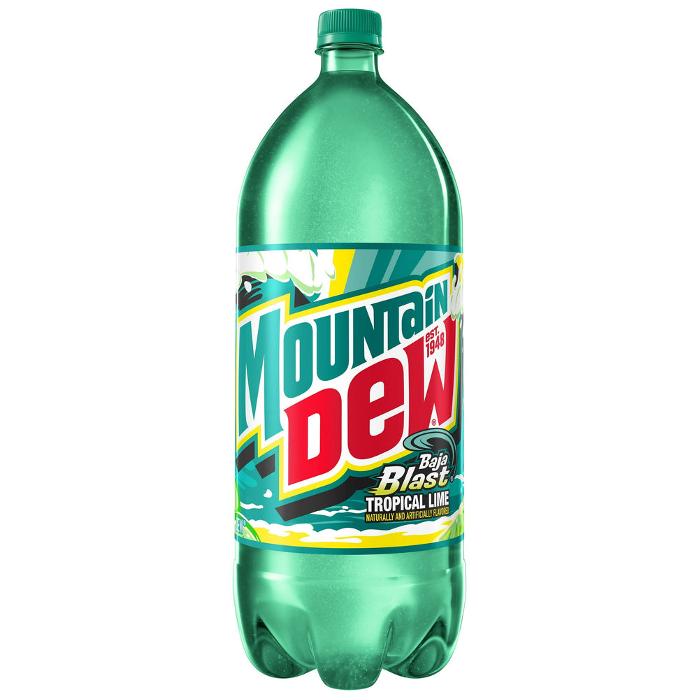 Mountain Dew Baja Blast 2 Liter · Refresco · botella