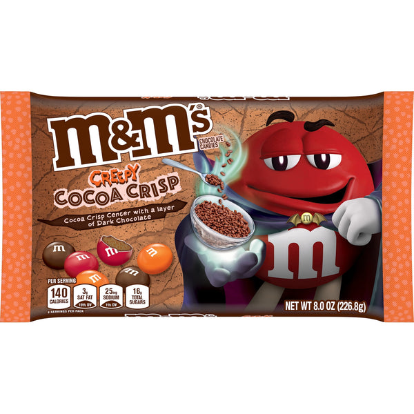 M&M'S Creepy Cocoa Crisp Milk Chocolate · Caramelos · 227 g · bolsa