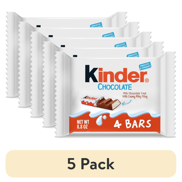 Kinder Chocolate Milk Chocolate with Creamy Milky Filling · Caramelos · 5 pack de 51 g