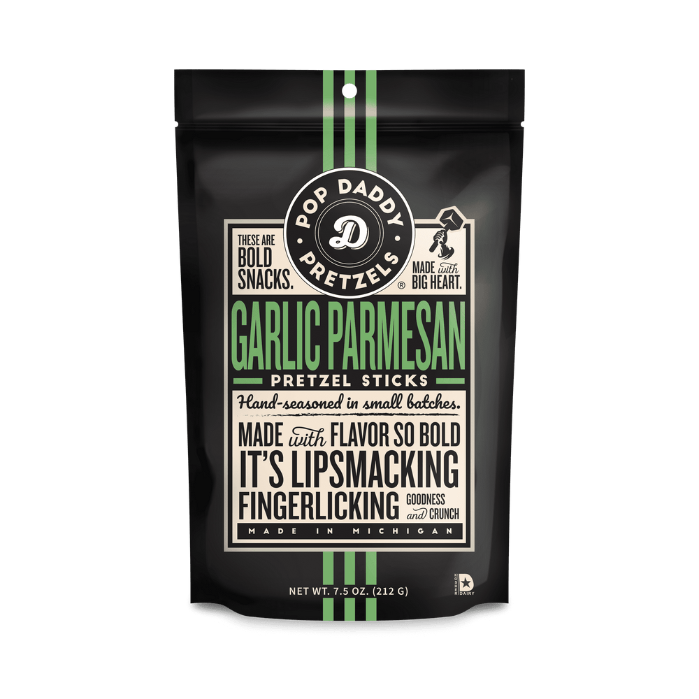 Pop Daddy Garlic Parmesan · Pretzels · 213 g