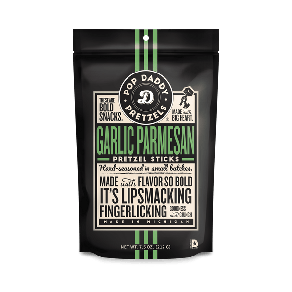 Pop Daddy Garlic Parmesan · Pretzels · 213 g