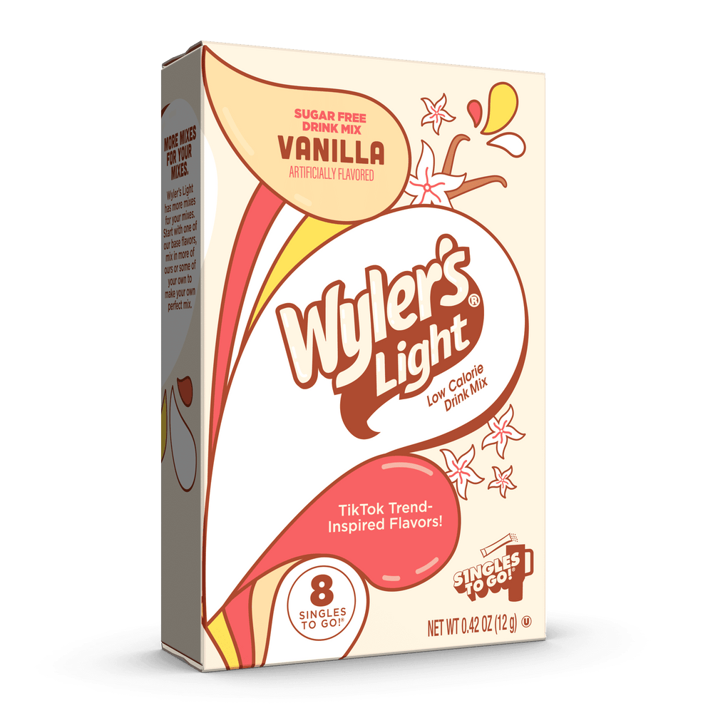 Wyler's Light Watertok Vanilla · Polvo para agua · 8 pzas
