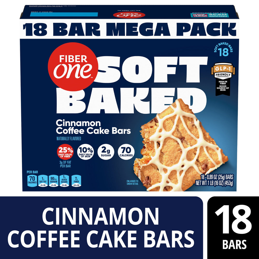 Fiber One Cinnamon Cake Fiber · Café y cremas · 18 pzas · 454 g