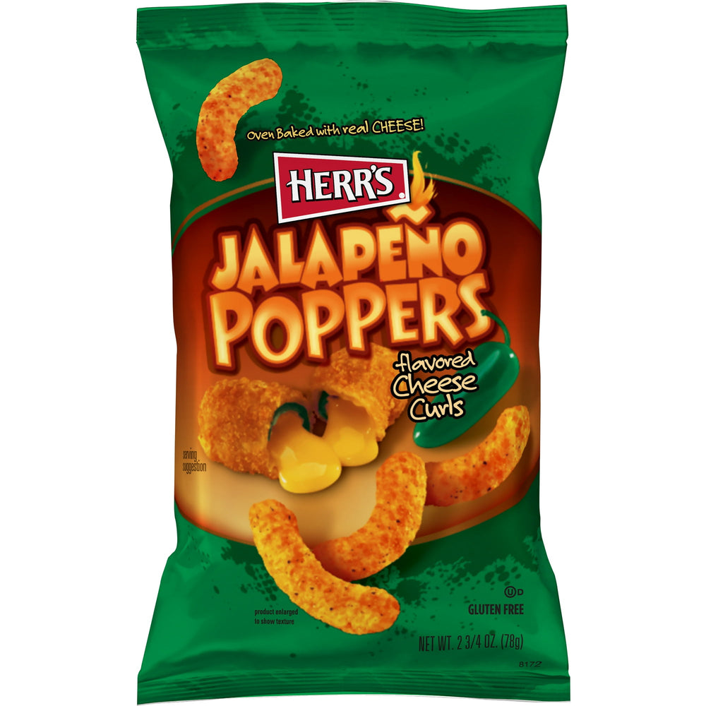 Herr's Jalapeño Poppers Cheese Curls · Frituras · 78 g