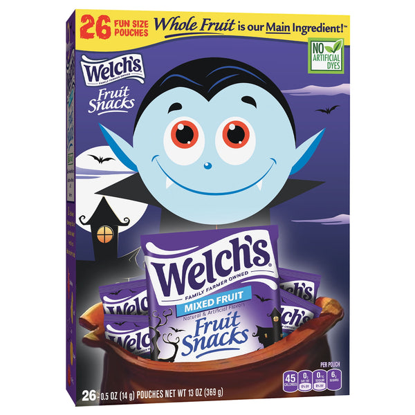 Welch's Fruit Halloween · Gomitas de fruta · 26 pzas de 14 g