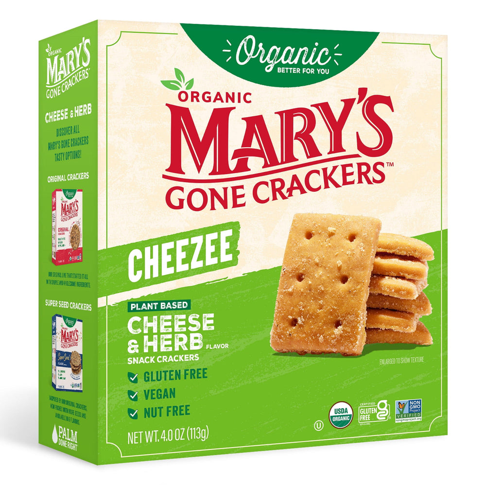 Mary’s Gone Cheezee Organic Vegan Cheese & Herb · Galletas saladas · 113 g