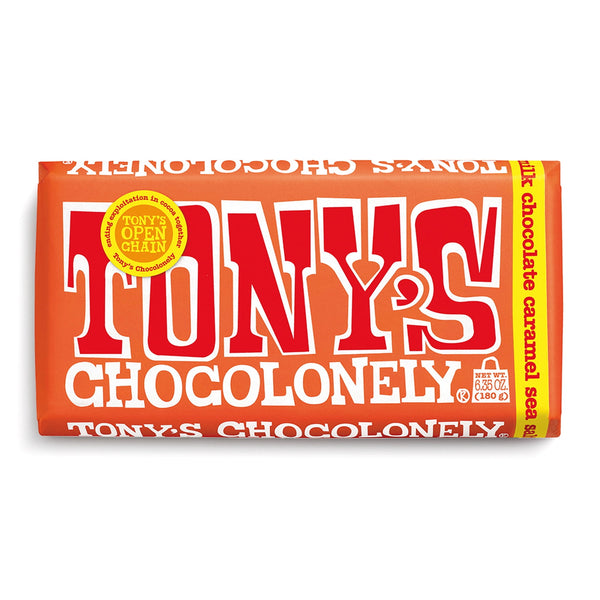 Tony's Chocolonely Milk Chocolate Bar with Caramel · Caramelos · 180 g