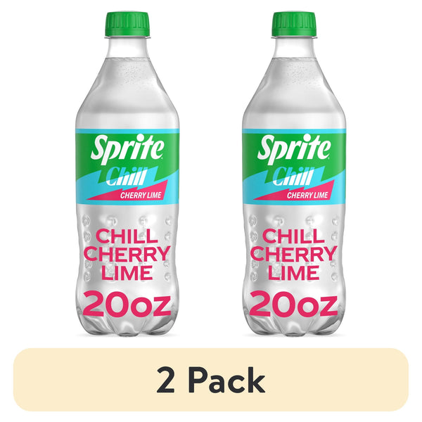 Sprite Chill Cherry-Lime sin cafeína · Refresco · 2 botellas de 591 ml