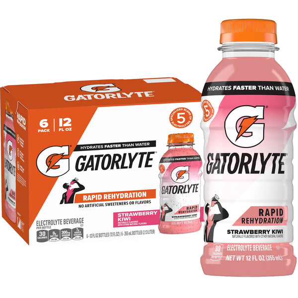 Gatorade Gatorlyte Strawberry Kiwi · Bebida · 6 pzas de 355 ml