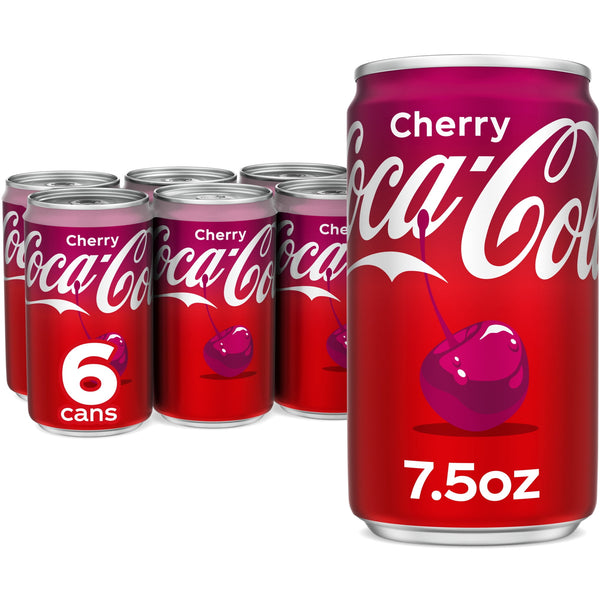 Coca-Cola Cherry Mini · Refresco · 6 latas de 222 ml