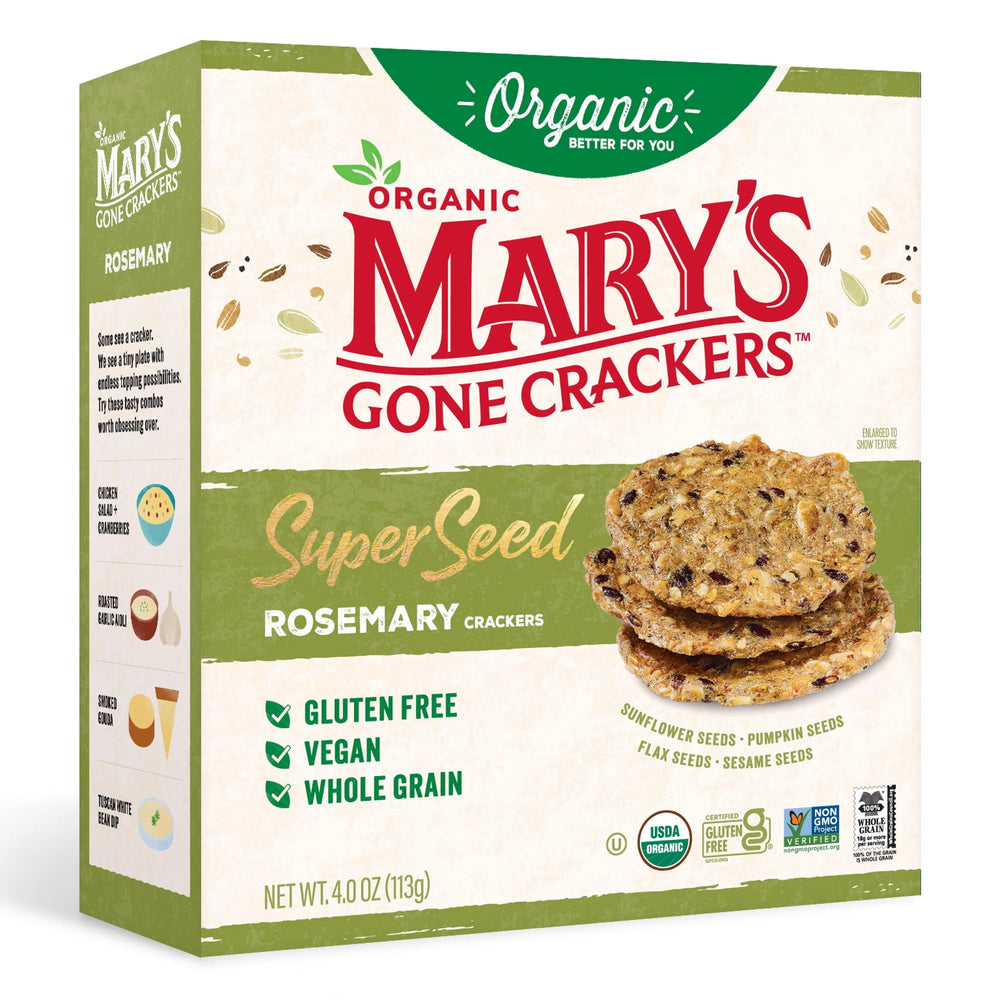 Mary's Gone Super Seed Organic Rosemary sin gluten · Galletas saladas · 113 g
